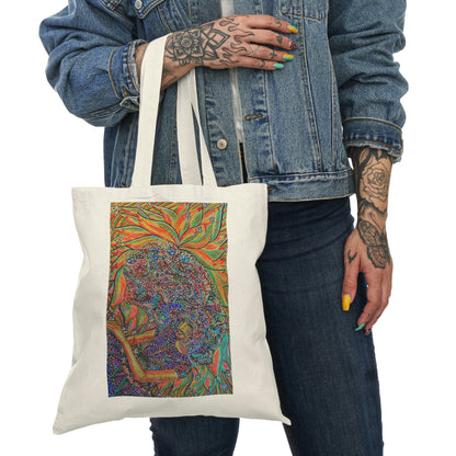 Abstract, Surreal, Golden Woman, Natural Tote Bag, Aesthetic Canvas Bag Shopping Bag, Birthday Gift Bag, Bridal Gift Tote Bag, Library Bag.