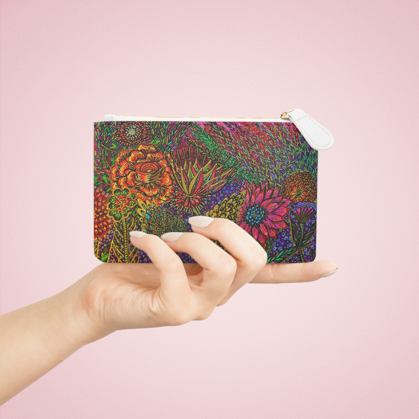 Abstract Surreal Floral Mini Clutch Bag, Bridal Clutch Purse, Designer Party Clutch, Modern Evening Clutch, Wristlet Wallet for women, Evening Clutch Purse, gifts for her, gifts for bridesmaids, Bag, Bagging
