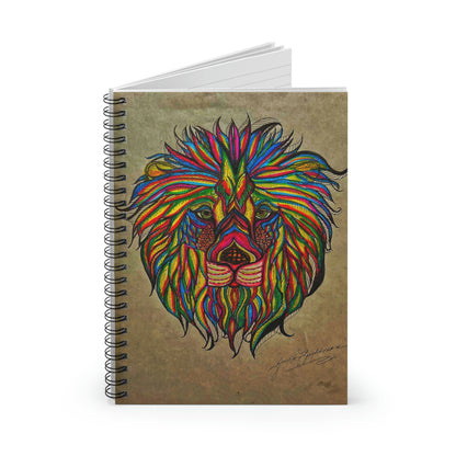 Abstract, Surreal Lion Spiral Notebook - Ruled Line