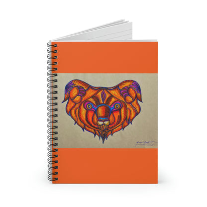 Abstract, Surreal Ram, Goat, Creature Spiral Notebook - Ruled Line