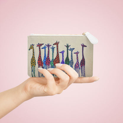 Abstract Surreal Giraffe Mini Clutch Bag, Bridal Clutch Purse, Designer Party Clutch, Modern Evening Clutch, Wristlet Wallet for women, Evening Clutch Purse, gifts for her, gifts for bridesmaids, Bag, Bagging