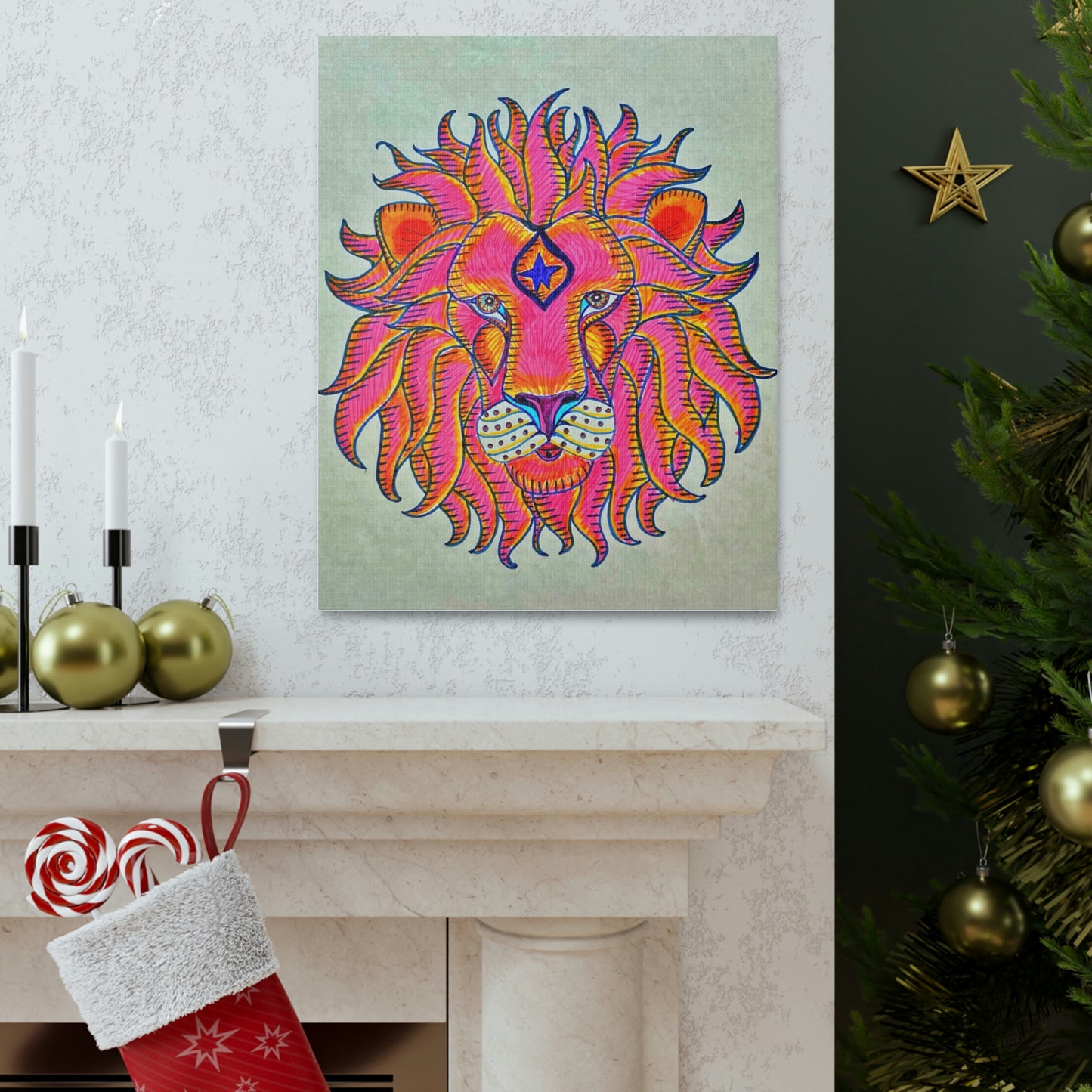 The All Seeing Lion Fashion, Abstract, Surreal, Friendship, Inspiration Wall Art