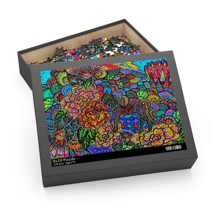 Hidden Floral Horse Puzzle (120, 252, 500-Piece)JigSaw Puzzle, Birthday Gift, Gifts For Bridesmaids
