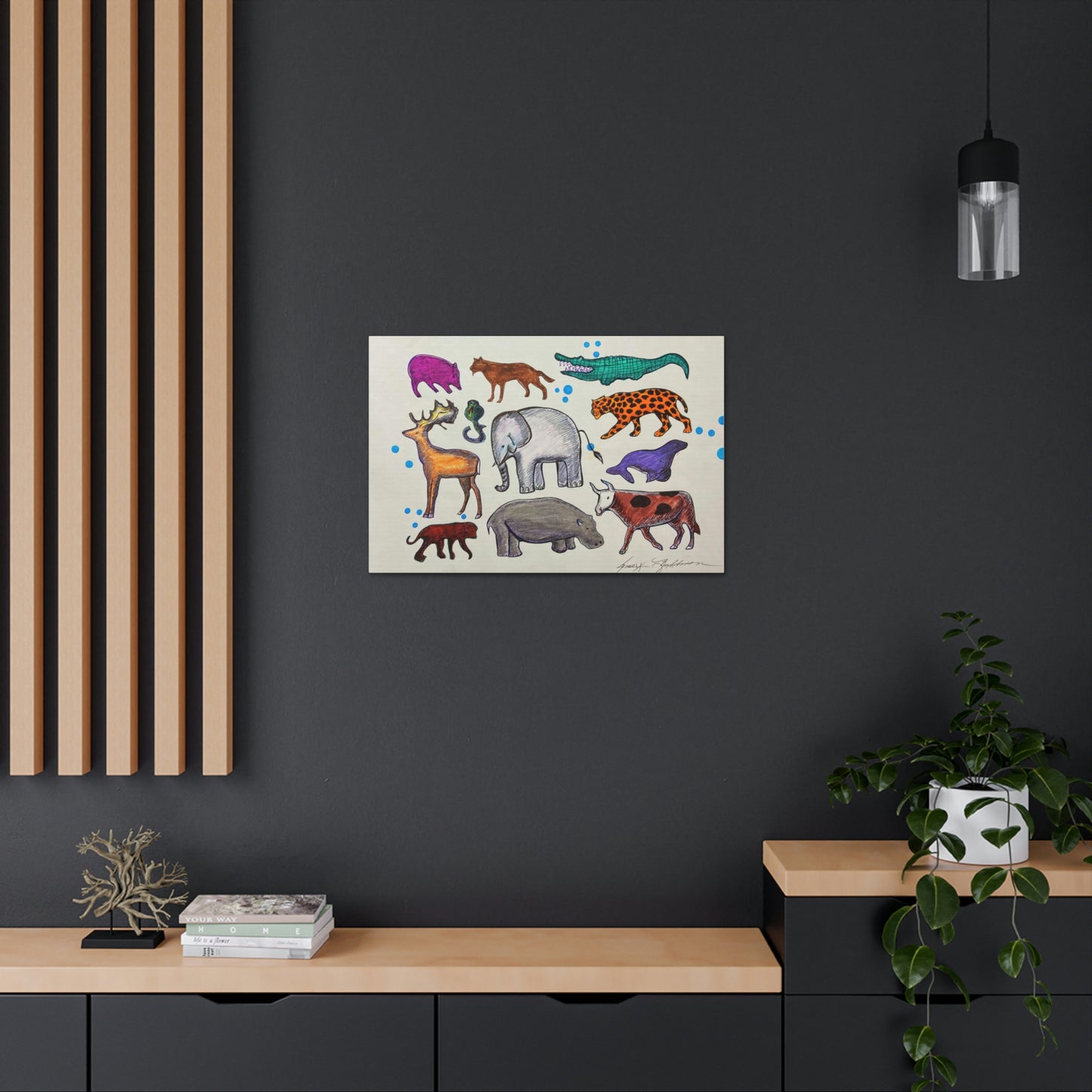 Animal Kingdom of The Wise & Intimidating, Fashion, Abstract, Surreal, Friendship, Inspiration Wall Art