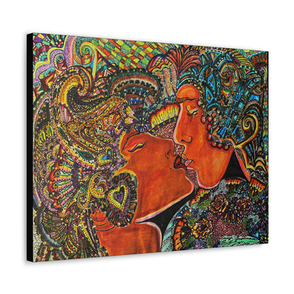 Romantic Kiss Fashion, Abstract, Surreal, Friendship, Inspiration Wall Art