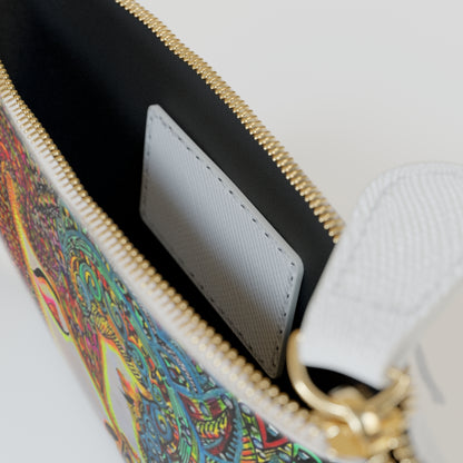 Abstract Surreal Romantic Kiss Mini Clutch Bag, Bridal Clutch Purse, Designer Party Clutch, Modern Evening Clutch, Wristlet Wallet for women, Evening Clutch Purse, gifts for her, gifts for bridesmaids, Bag, Bagging