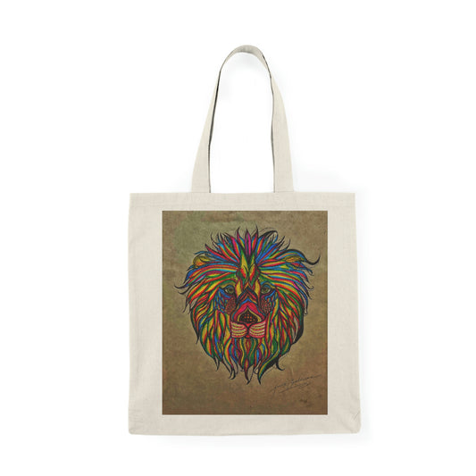 Abstract, Surreal Lion Natural Tote Bag, Aesthetic Canvas Bag Shopping Bag, Birthday Gift Bag, Bridal Gift Tote Bag, Library Bag.