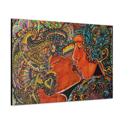 Romantic Kiss Fashion, Abstract, Surreal, Friendship, Inspiration Wall Art