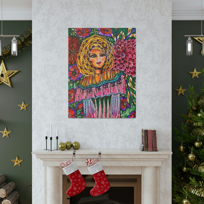 Abstract, Surreal, Funky Floral Woman, Friendship, Inspiration Wall Art