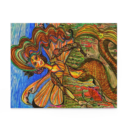 Abstract, Surreal Mermaid Fairy Puzzle (120, 252, 500-Piece)JigSaw Puzzle, Birthday Gift, Gifts For Bridesmaids
