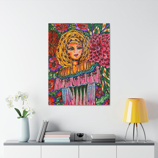 Abstract, Surreal, Funky Floral Woman, Friendship, Inspiration Wall Art