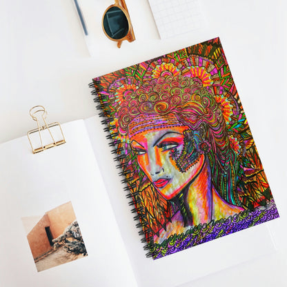 Abstract, Surreal Woman Spiral Notebook - Ruled Line