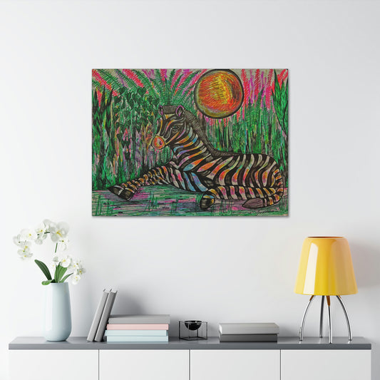 African Zebra Fashion, Abstract, Surreal, Friendship, Inspiration Wall Art