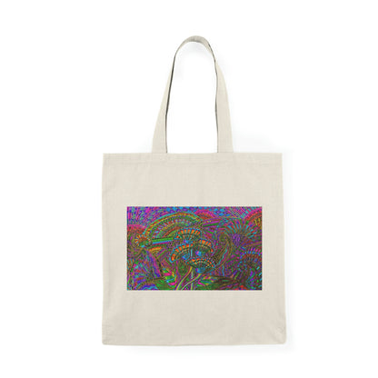 Abstract, Surreal Flower Natural Tote Bag, Aesthetic Canvas Bag Shopping Bag, Birthday Gift Bag, Bridal Gift Tote Bag, Library Bag.