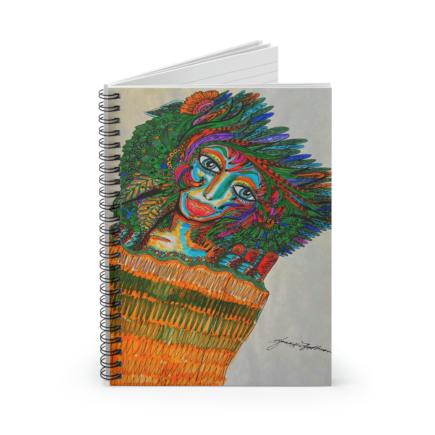 Abstract, Surreal Spiritual Guide Spiral Notebook - Ruled Line