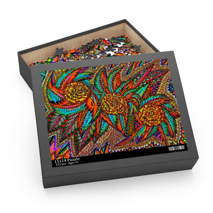 Floral Puzzle (120, 252, 500-Piece) Abstract Surreal JigSaw Puzzle, Birthday Gift, Gifts For Bridesmaids