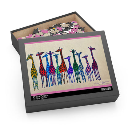Giraffes Puzzle (120, 252, 500-Piece)Abstract Surreal JigSaw Puzzle, Birthday Gift, Gifts For Bridesmaids