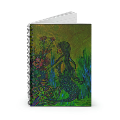 Abstract, Surreal Mermaid Spiral Notebook - Ruled Line