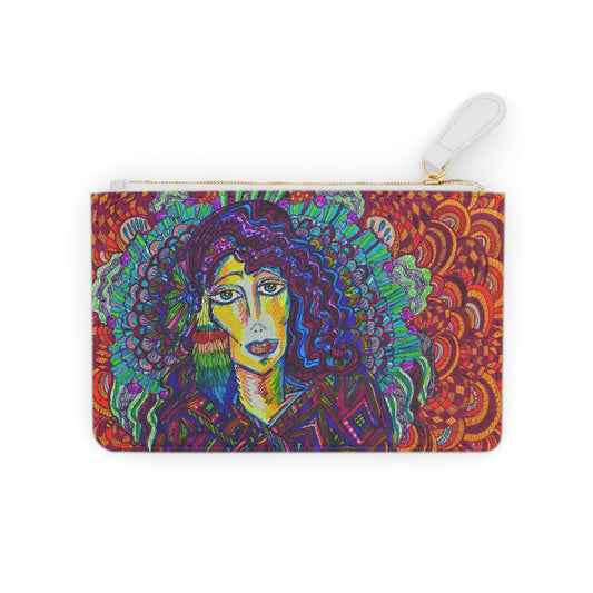 Abstract Surreal Mini Clutch Bag, Bridal Clutch Purse, Designer Party Clutch, Modern Evening Clutch, Wristlet Wallet for women, Evening Clutch Purse, gifts for her, gifts for bridesmaids, Bag, Bagging