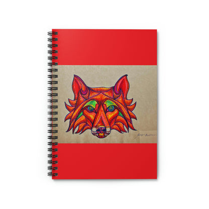 Abstract, Surreal, Fox Spiral Notebook - Ruled Line