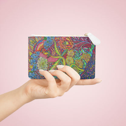 Abstract Surreal Flower Fairy Mini Clutch Bag, Bridal Clutch Purse, Designer Party Clutch, Modern Evening Clutch, Wristlet Wallet for women, Evening Clutch Purse, gifts for her, gifts for bridesmaids, Bag, Bagging