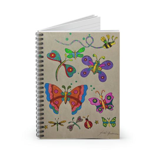 Abstract, Surreal Insect Spiral Notebook - Ruled Line