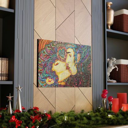 Romantic Kiss Fashion, Abstract, Surreal, Friendship, Inspiration Wall Art