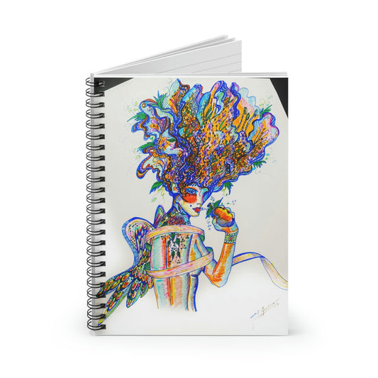 Abstract Surreal Mother Nature, Angel Spiral Notebook - Ruled Line