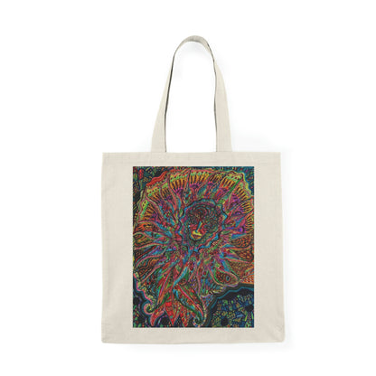 Abstract, Surreal Flower Angel Natural Tote Bag, Aesthetic Canvas Bag Shopping Bag, Birthday Gift Bag, Bridal Gift Tote Bag, Library Bag.