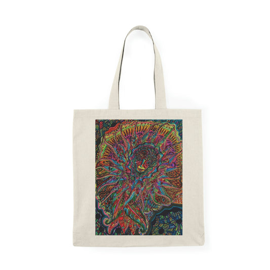 Abstract, Surreal Flower Angel Natural Tote Bag, Aesthetic Canvas Bag Shopping Bag, Birthday Gift Bag, Bridal Gift Tote Bag, Library Bag.
